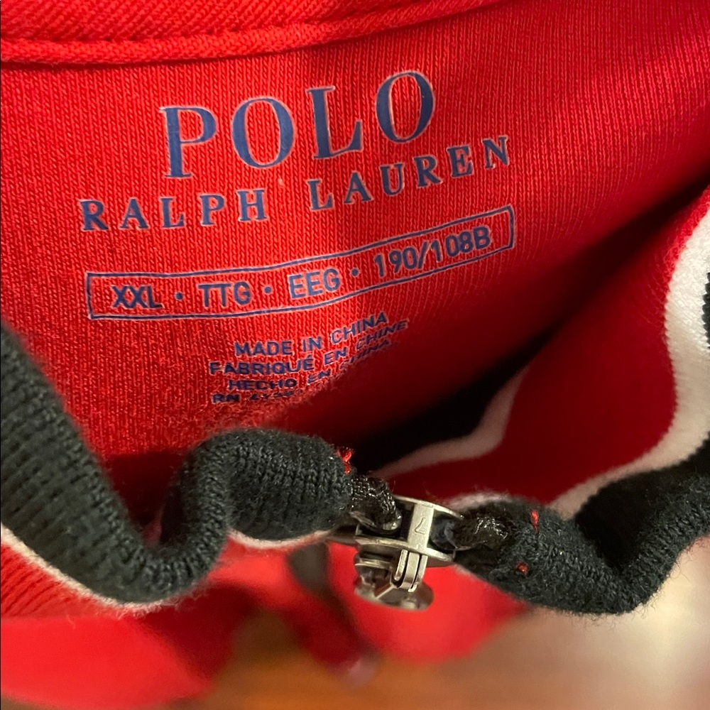 Polo by Ralph Lauren XXL Red and Black Track Jacket - Picture 2 of 4